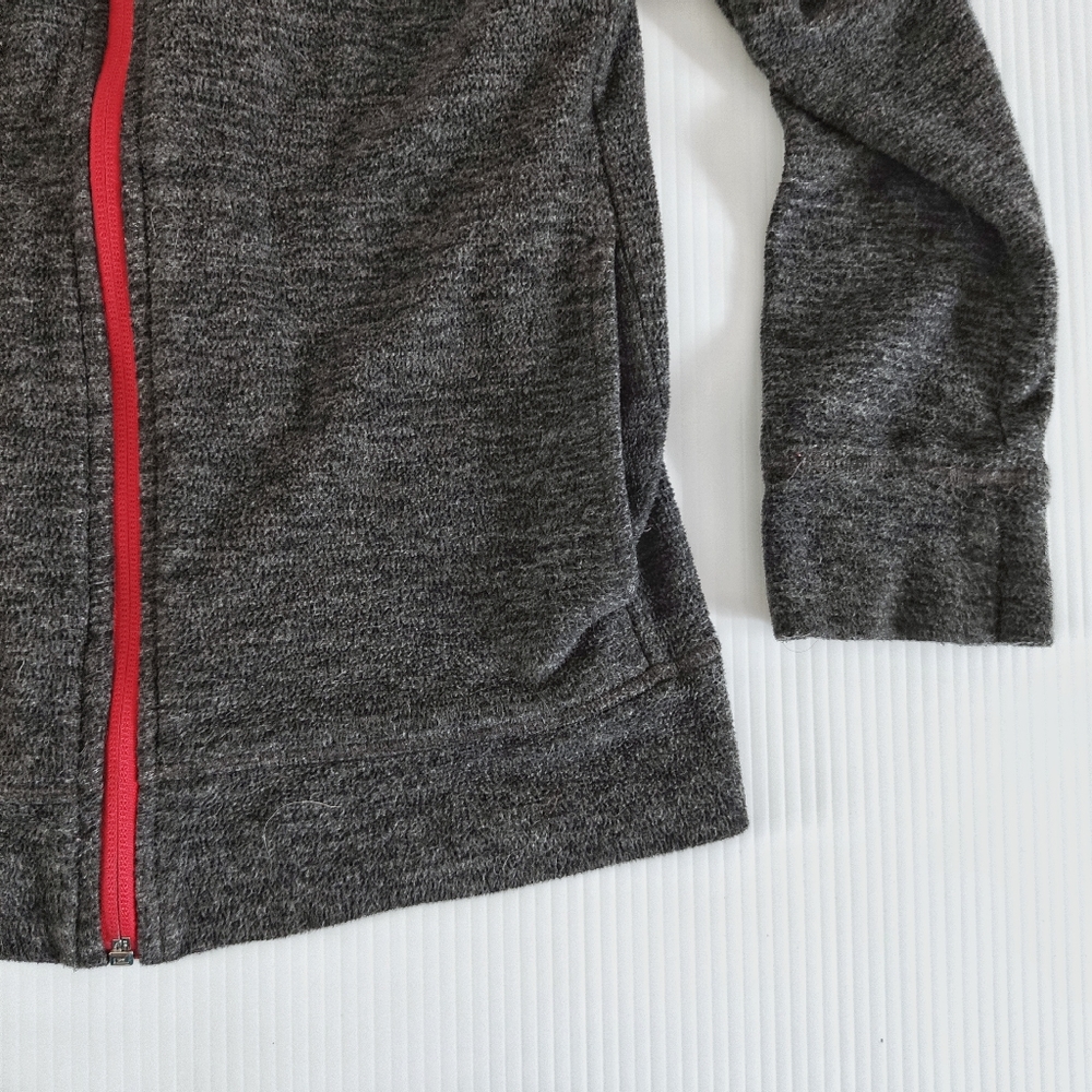 Puma Zip Up Fleece High Neck Sweater Grey M - Picture 3 of 5